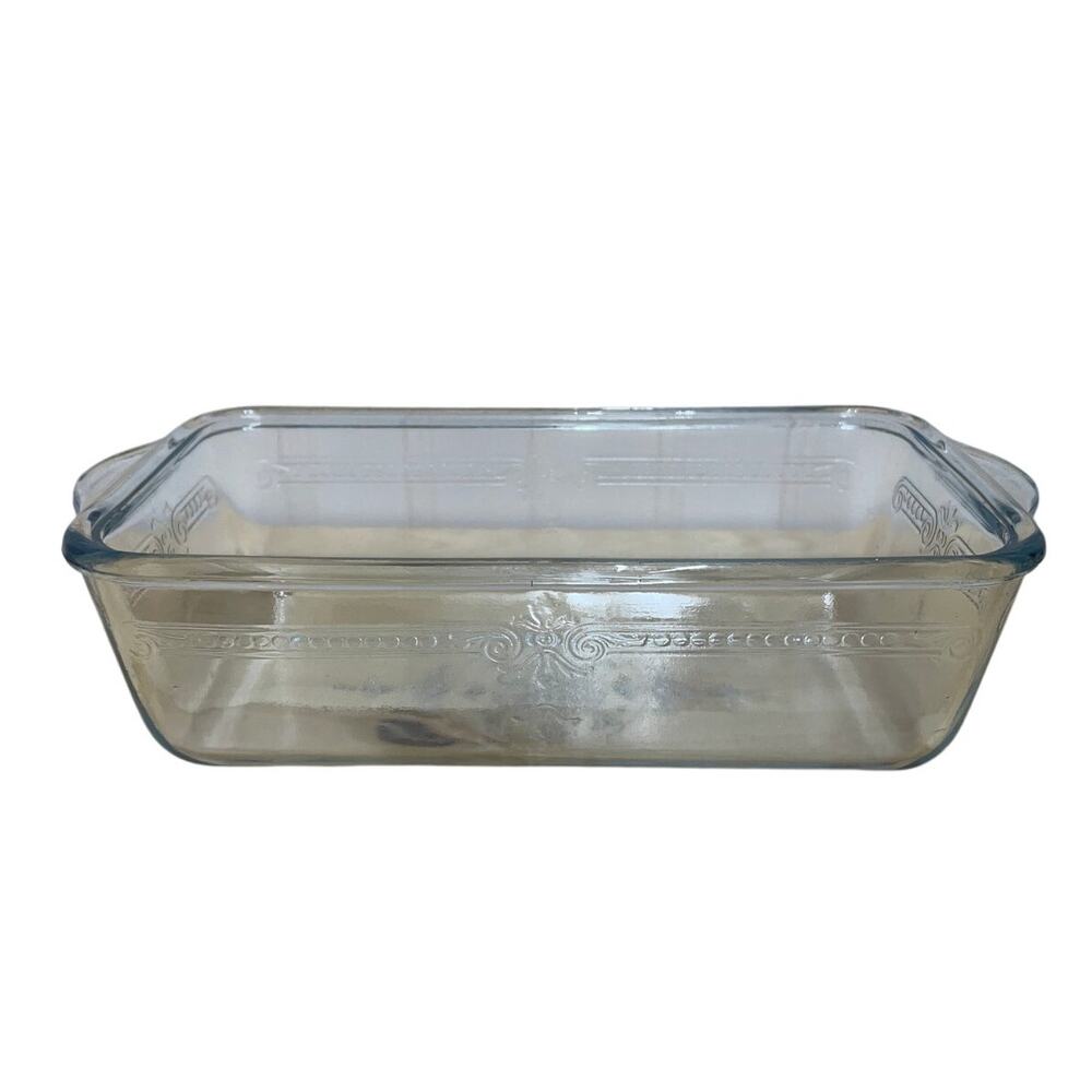 Fire King Sapphire Blue Philbe Depression Glass Loaf Pan MISSING LID GUC